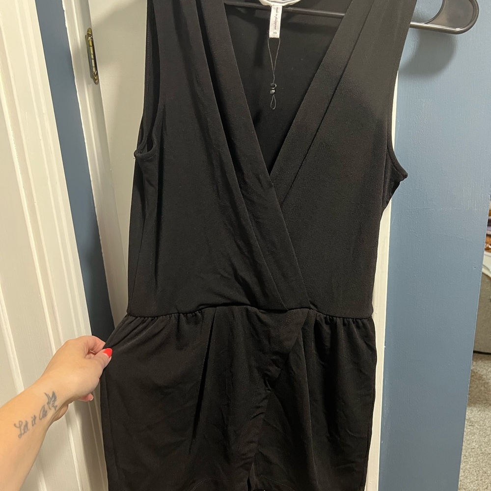 BCBGeneration Black V-Neck Dress